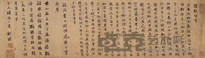 刘墉（古） 行书 横幅 24.5×87cm