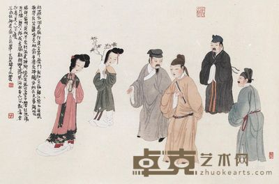 于水 2012年作 桃花扇-访翠 镜心 46×70cm