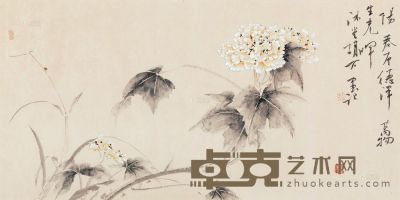 胡石 2012年作 花卉 镜心 68×136cm