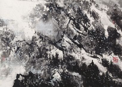 牟成 2007年作 长白初雪 镜心