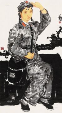 黄一瀚 2013年作 中国女兵 镜心