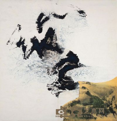 刘国松 1968年作 雪山图 155×153cm