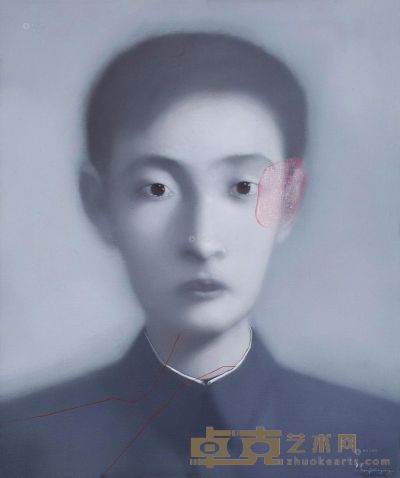 张晓刚 1999年作 新同志一号 60×50cm