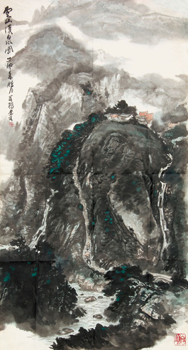 谭学楷《山水》