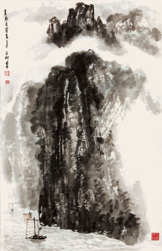 谭学楷《山水》