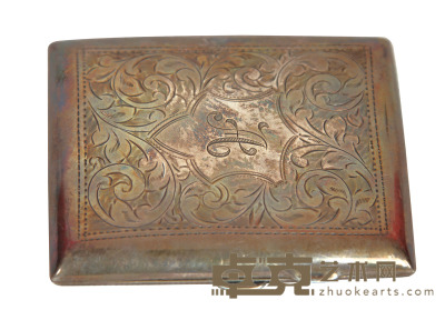 银质烟盒（有标） 8.5×7 cm