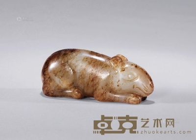 清中期 白玉鼠 长4.9cm
