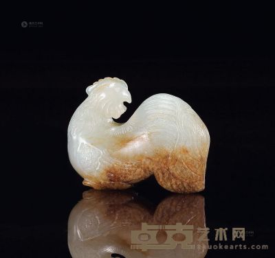 清中期 白玉鸡 长4.6cm