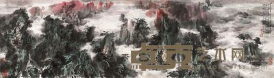 宋雨桂 黄山玉屏峰 镜心 45×158cm