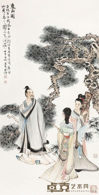 刘旦宅 1978年作 东山图 镜心 132×68cm