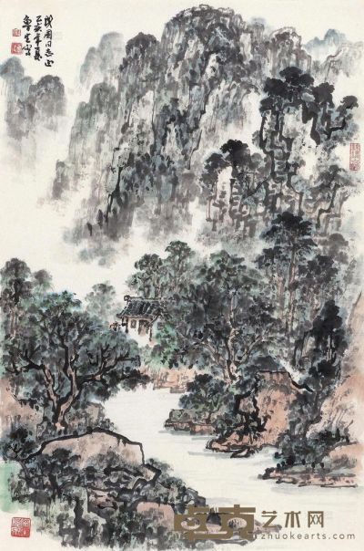 刘鲁生 1995年作 山水 镜心 69×45.5cm