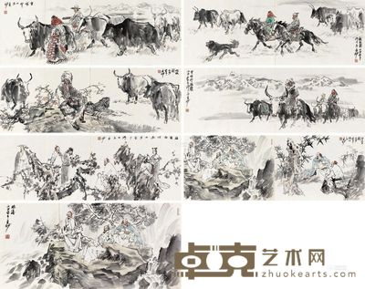 苗再新 2006年作 高原风情 册页 50×69cm×12