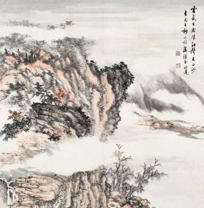 徐邦达 辛酉（1981）年作 云气江声 立轴