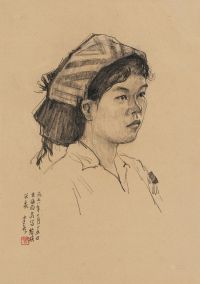 杨建侯 1978年作 黎族妇女头像
