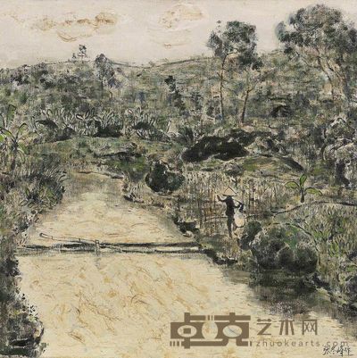 张冬峰 溪边种田图 60×60cm