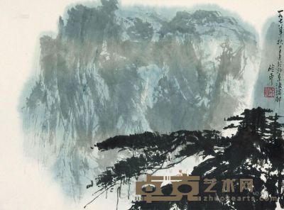 秦岭云 1978年作 黄山松云 立轴 32.5×43.5cm