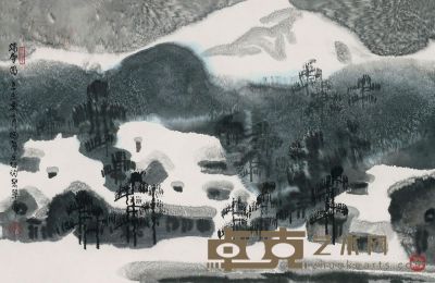 徐希 1991年作 瑞雪图 立轴 45×68cm