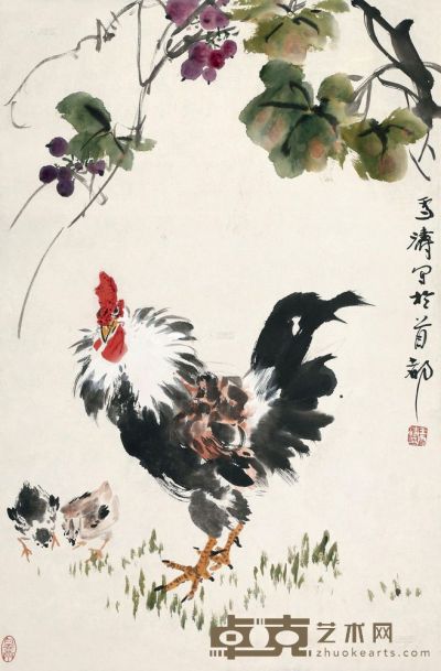 王雪涛 大吉图 立轴 68×45cm