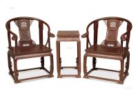 现代 红木宫廷椅 （3件）