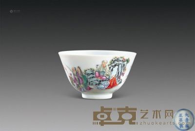 清雍正 粉彩花卉杯 <em>直径7cm</em>