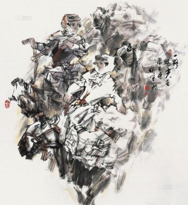 崔俊恒 壬辰（2012年）作 一路阳光 镜心
