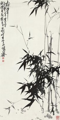 刘昌潮 1980年作 新翠 镜心