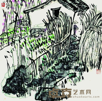 李行简 农家乐 33.5x34cm 1.03平尺