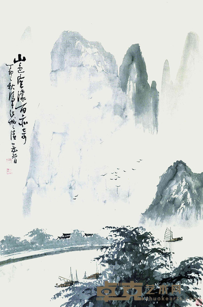 何冠智 山色空蒙 75x50cm 3.38平尺