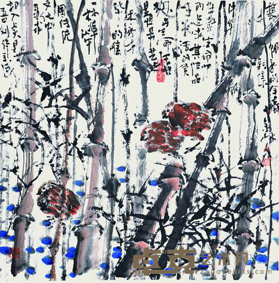 张金林     花鸟 68x68cm     4.16平尺