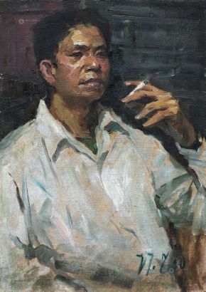 胡志荣 1977年作 近代书法家刘增荣肖像