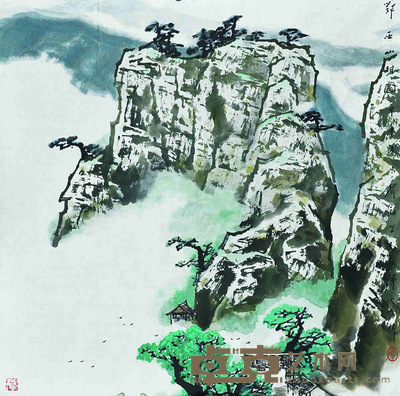 邵声朗 鄂西山村图 69*69cm 4.29平尺
