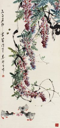 娄师白 花鸟 立轴