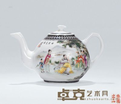 王锡良 粉彩「甘棠遗爱」执壶 <em>高9.0cm</em>