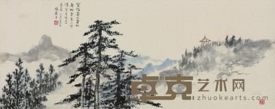 张榖年 1967年作 福寿山图 镜片 <em>40×99cm</em>