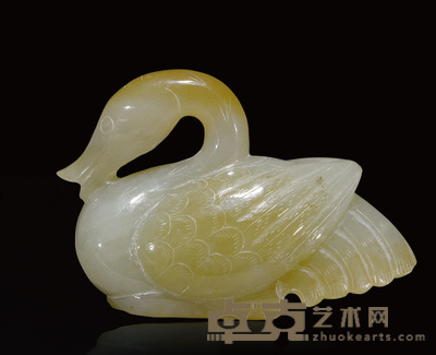 和田玉仙鹤摆件 6.5*4.5