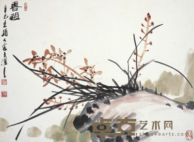 朱颖人 香祖图 67×49cm