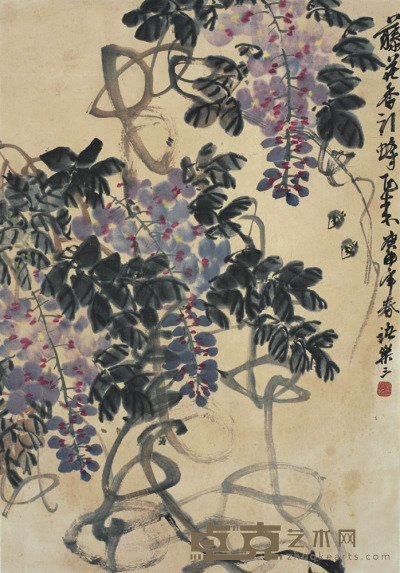 诸乐三  紫云春霭 65×45cm