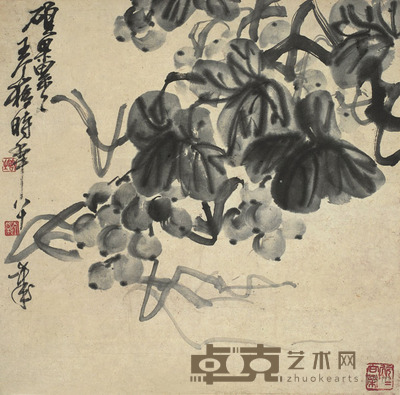 王个簃 硕果累累 34×34cm