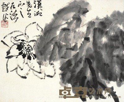 何水法 白荷风细 42×51cm