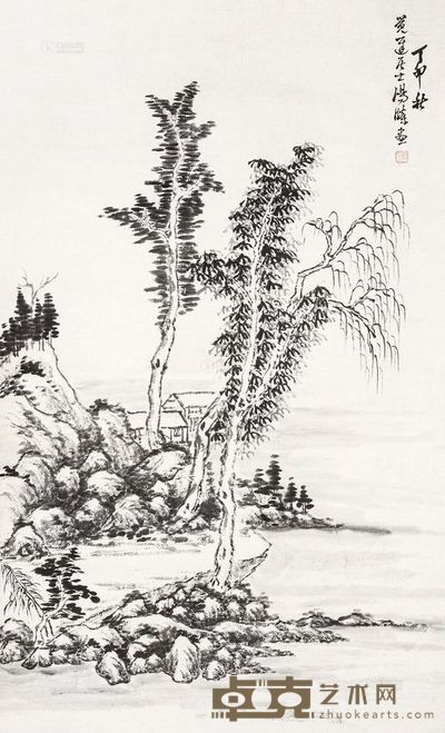 汤涤 山水 立轴 <em>55×34cm</em>