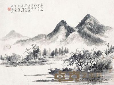蔚士魁 山水 镜片 <em>24×31cm</em>