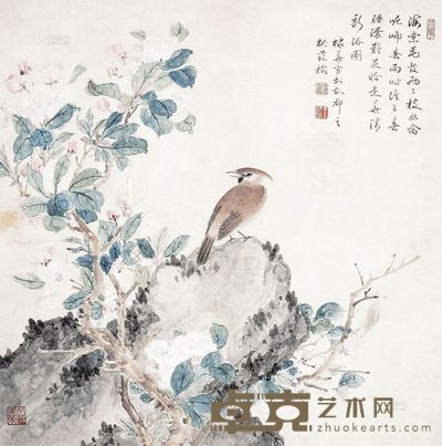 王棣华 花鸟 立轴 <em>52×52cm</em>