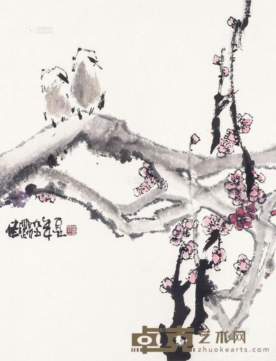 宁佳露 花鸟 镜片 <em>68×52cm</em>