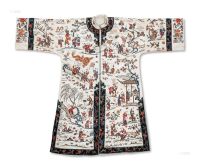 清中期 婴戏图夏服刺绣
