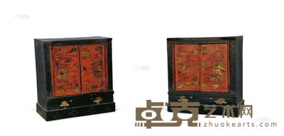 清 小书箱 (一对) <em>44×25×48cm×2</em>