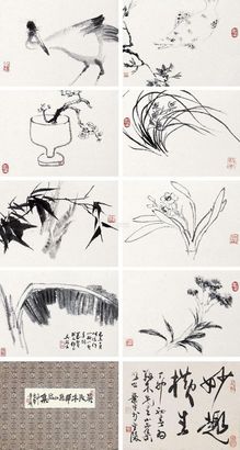 吴养木 花鸟小品 册页 （八开）