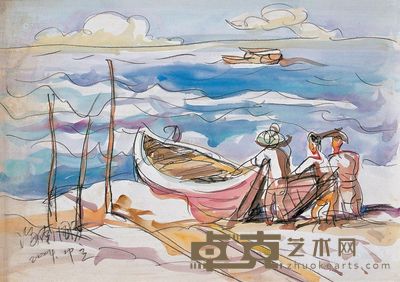 罗中立 2004年作 下海 <em>29×41cm</em>