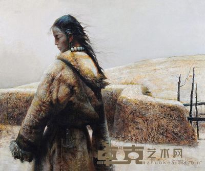 罗中立 1991年作 北风 <em>62×75cm</em>
