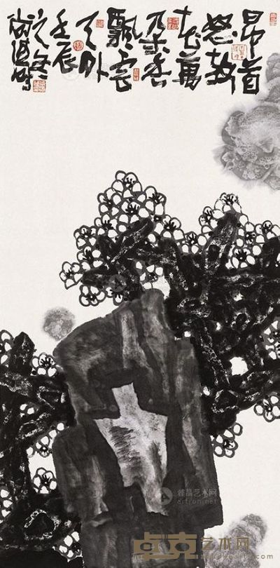 尚涛 壬辰(2012年)作 昂首怒放 镜片 <em>139×69cm</em>