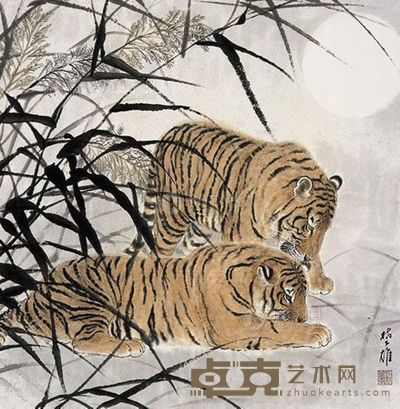 方楚雄 月下浓情 镜片 <em>69×69cm</em>
